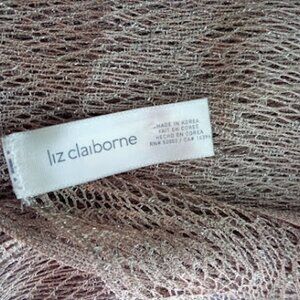 Liz Claiborne Pewter and Gold Airy Shawl